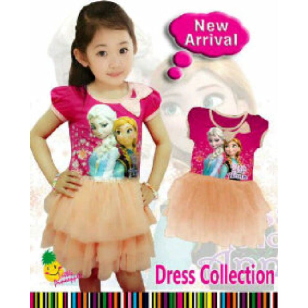 NEW Disney Frozen Sisters Forever Hearts Dress Girls Tulle Anna Elsa sz 4-5